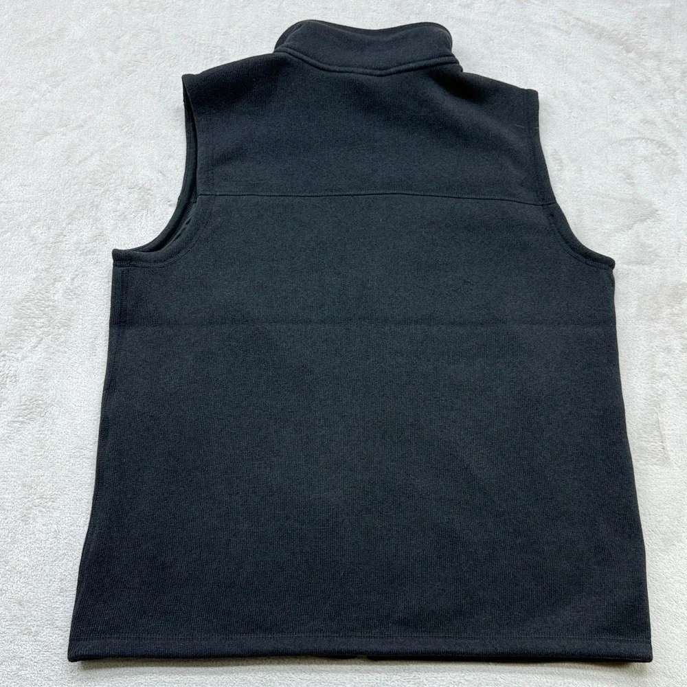 The North Face Fleece Vest Mens L Black Milwaukee Logo Full Zip Fall NF0A47FA